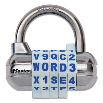 Master Lock® Password Plus Combination Lock, Hardened Steel Shackle, 2 1-2" Wide, Silver freeshipping - TVN Wholesale
